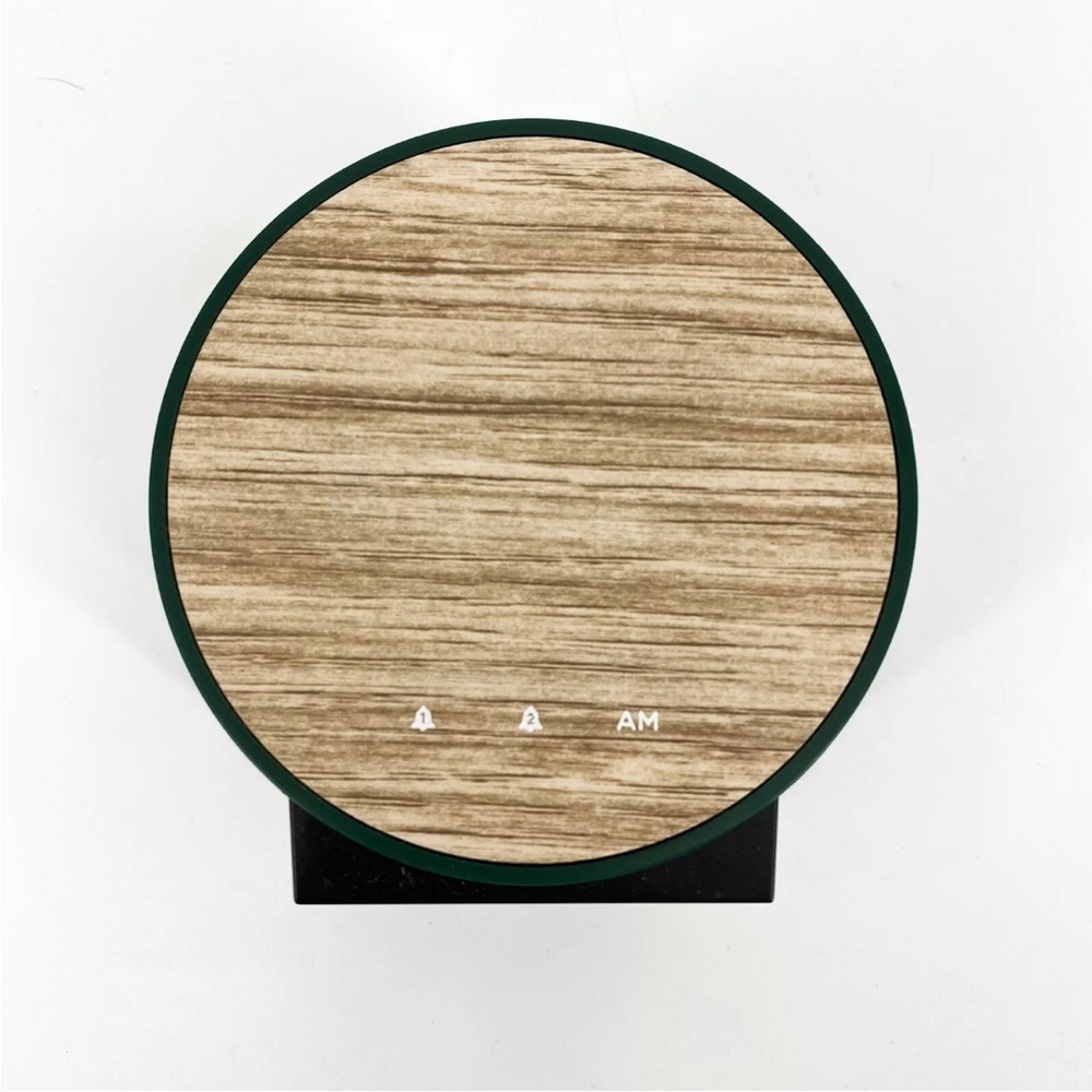 Capello alarm clock Wood Tone Minimalist Look USB Port Wall Charger & Batteries